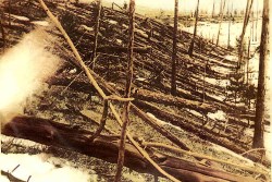 Foto vom Tunguska-Ereignis im Russland